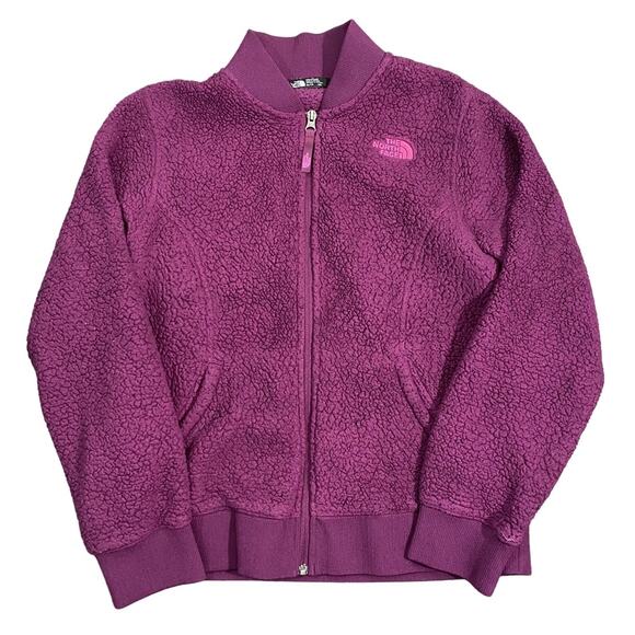 North Face Girls L Purple Fleece Jacket 14-16 Gorpcore Outdoor Crossover Fit - Picture 3 of 10